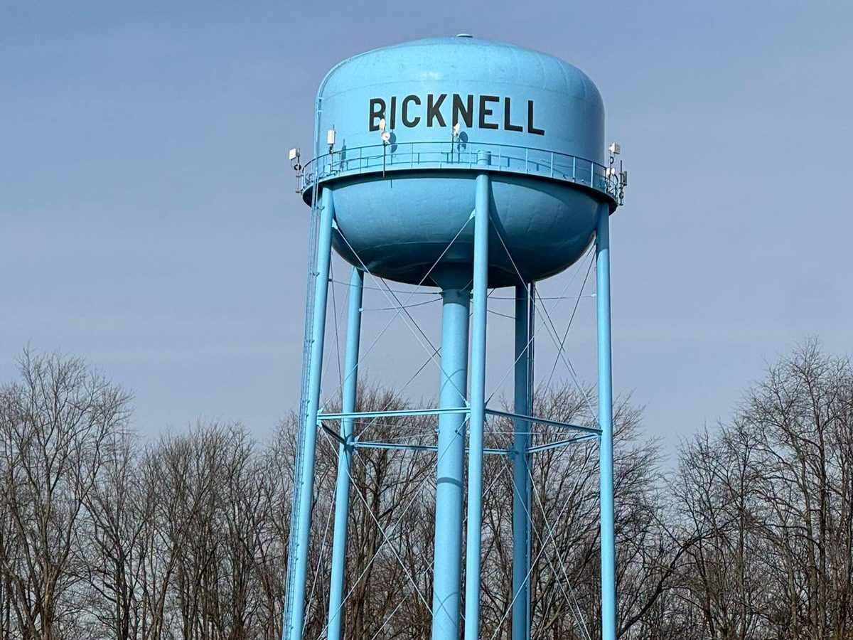 The Bicknell water tower